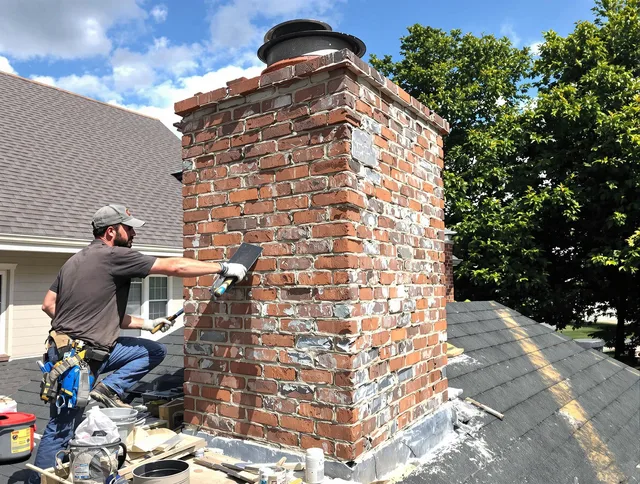 Completed chimney rebuild by Town 'n' Country Chimney Sweep in Town 'n' Country, FL