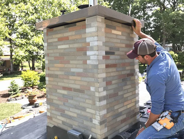 Town 'n' Country Chimney Sweep completing a modern chimney remodel in Town 'n' Country, FL