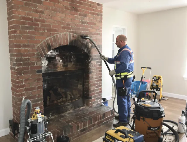 Town 'n' Country Chimney Sweep expert performing detailed chimney sweep in Town 'n' Country, FL