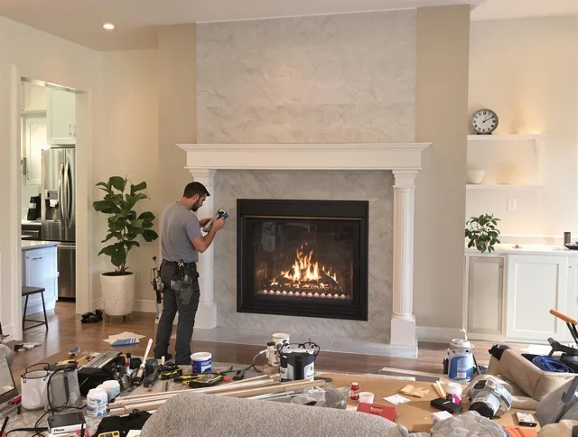 Newly installed fireplace by Town 'n' Country Chimney Sweep in Town 'n' Country, FL