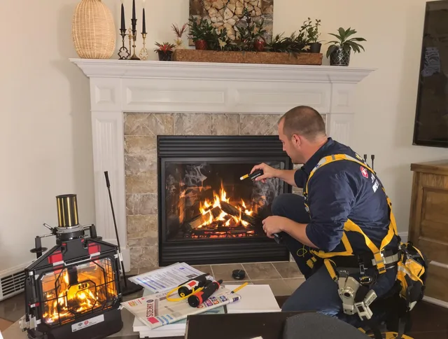 Safety-focused fireplace inspection by Town 'n' Country Chimney Sweep in Town 'n' Country, FL