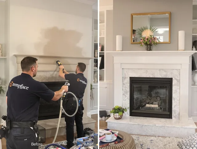 Professional soot removal by Town 'n' Country Chimney Sweep team in Town 'n' Country, FL